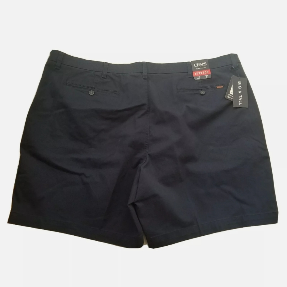 CHAPS Men's Big & Tall Flat Front Stretch Chino 9" Shorts - SIZE 46 NWT